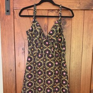 Hill House Lillie Dress in Black Cisco Trellis